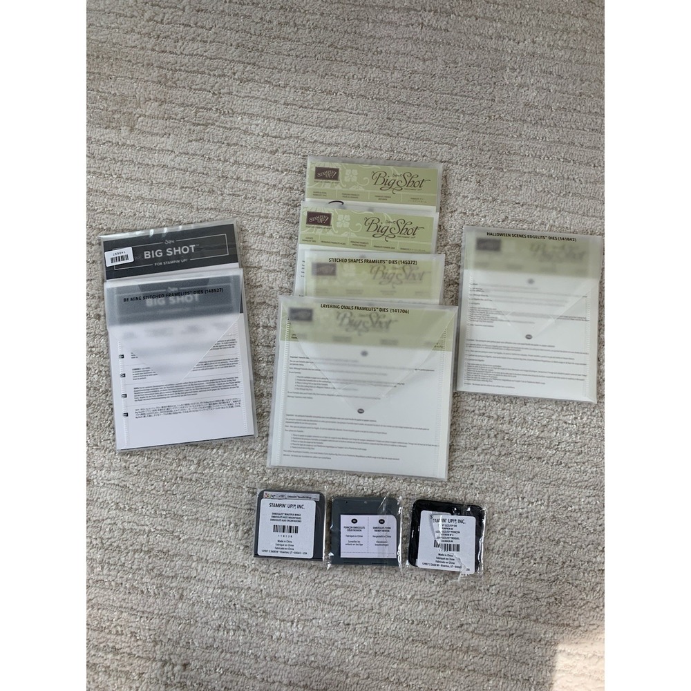 Sizzix Stampin Up Estate Lot Of 10 Framelits And More. Layering Ovals Most New